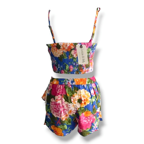 NWT B.O.G. Lottie & Holly Coordinated 2pc Set Crop Top & Skort Sz. M [8-10] Blue - Picture 3 of 8